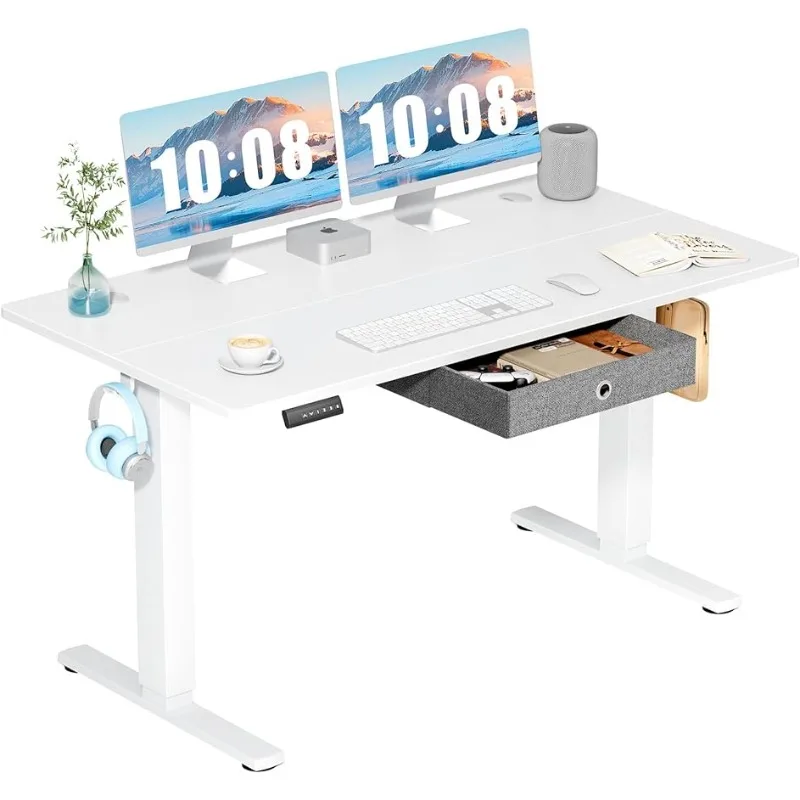 

Стол вертикальный с выдвижным ящиком, регулируемая высота с хранилищем, 55x24 дюйма, эргономичный регулируемый стол с памятью