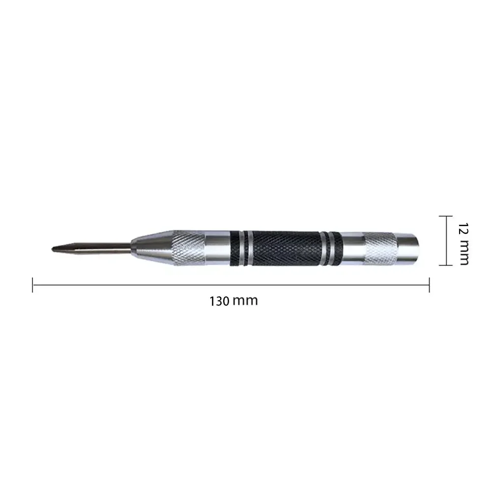 2PCS Automatic Center Punch HCS For Wood Metal Steel Aluminum Universal Adjustable Spring automatic center punch