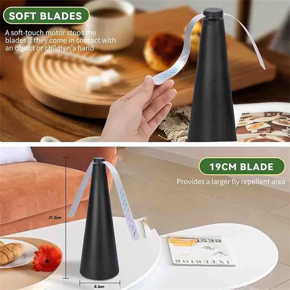 USB And Battery Powered Portable Fly Repellent Fan 360 Rotating Pest Control For Camping Picnics Outdoor Parties fly repellent fan
