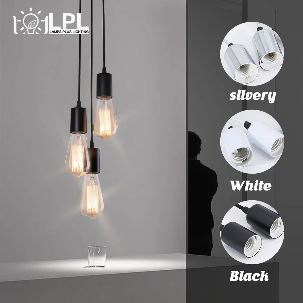 Simple Three-headed Small Chandelier Personality Creative Retro Country House Living Room Bedroom Kitchen Bedside Lighting