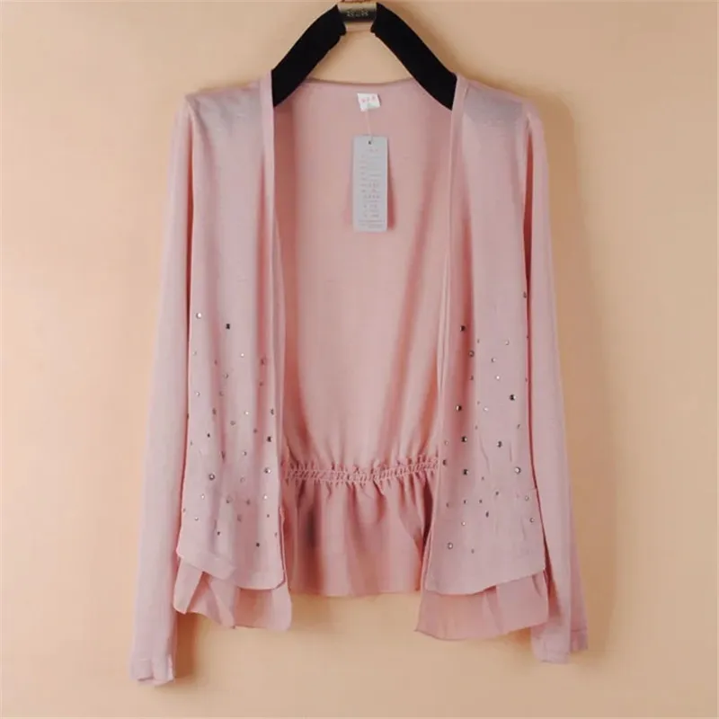 

Spring Summer New Short Coat Women Shawl Sun Protection Clothes Jacket Air Conditioning Shirts Large Size Thin Cardigan Female