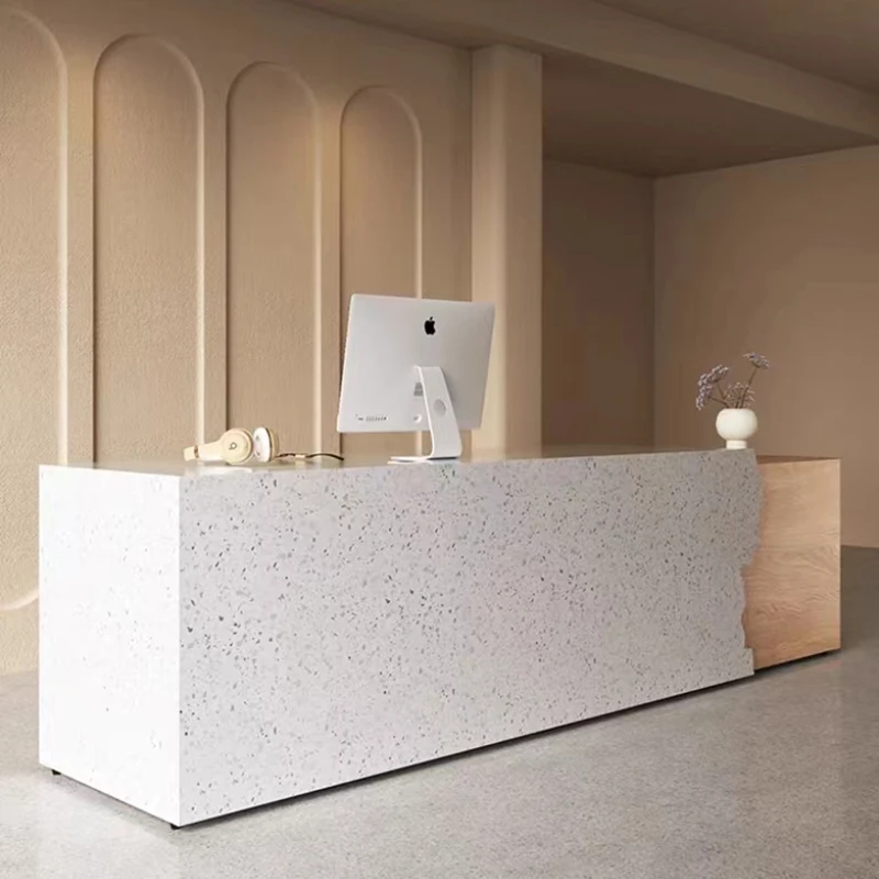 Podium Clinic Reception Desk Premium Coffee Luxury Executive Reception Desk Hotel Comptoir De Caisse Boutique Shop Furniture