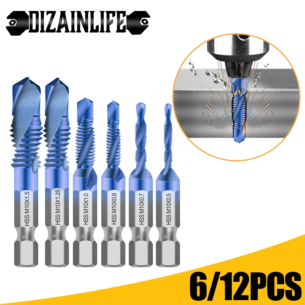 DIZAINLIFE винт с шестигранным хвостовиком резьба фрезы винтовая машина HSS