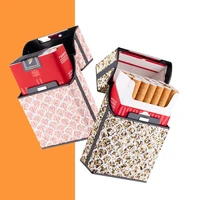 Luxury Bling Cigarette Box Holder for Woman Men Leather Cigarette Case Smoking Accessories Button Design 2