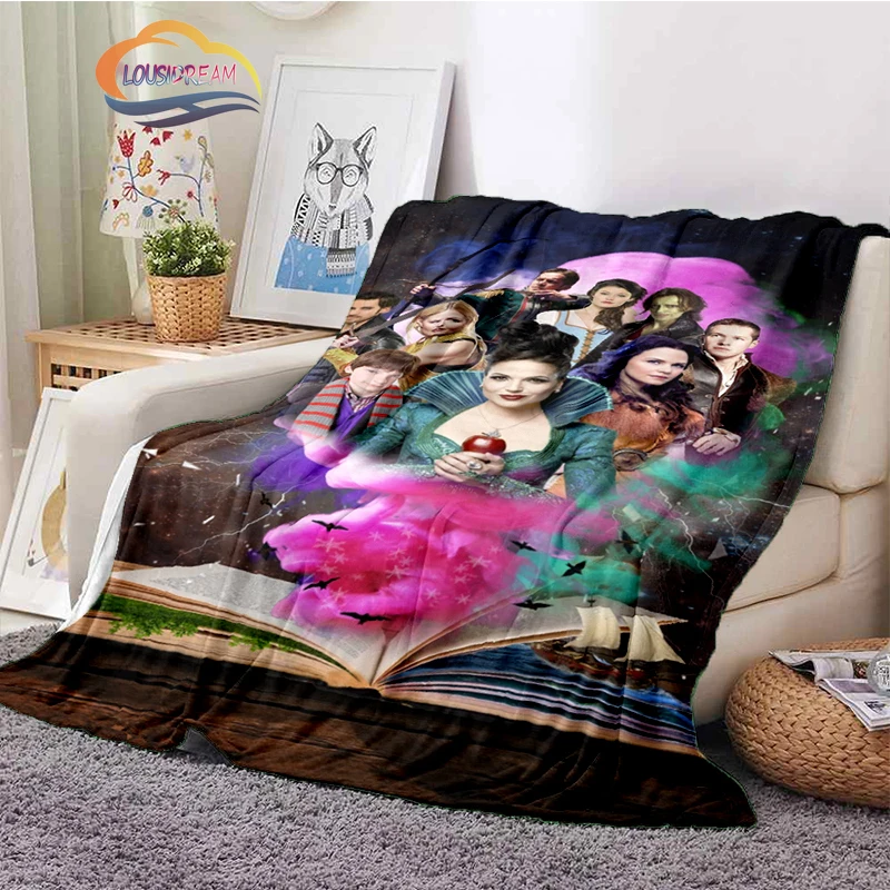 

Once Upon a Time fashion cashmere blanket Digital print adventure science fiction series American TV blanket Soft shawl blanket