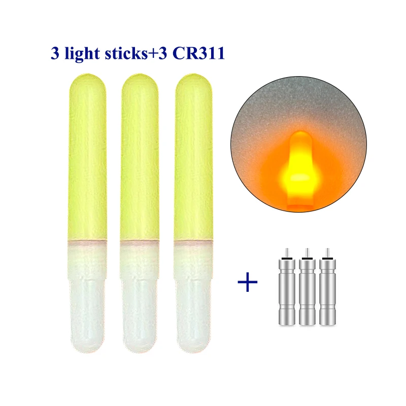 Electronic Fishing Floats Drifting Tail LED Light 3 CR311 Luminous Electric Drifting LED Glow Light Fishing Tools Tackle 3PCS fishing tackle,fishing float,fishing floats,fishing bobber,fishing light