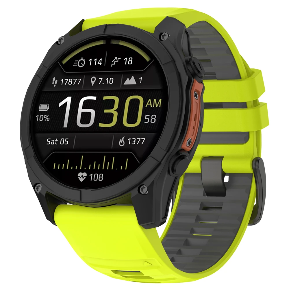 QuickFit Non-Slip Sports Silicone Watch Strap, 22/26mm