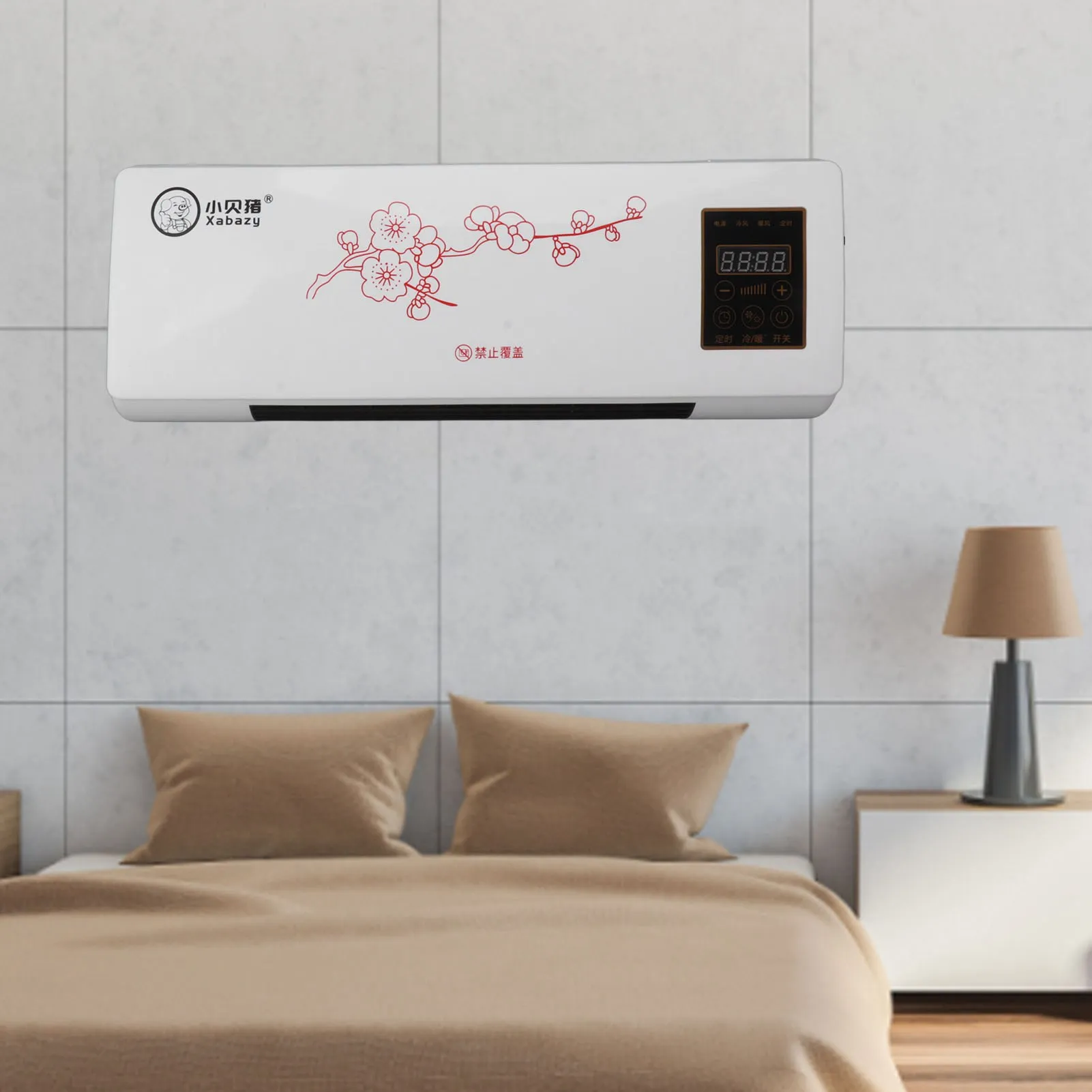 Petit radiateur, ventilateur de chauffage mural polyvalent, Portable, à faible bruit, avec télécommande, pour salle de bain et chambre à coucher 2