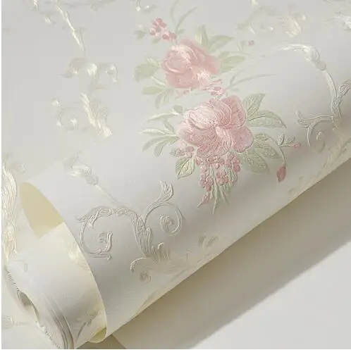 

Non-woven Wallpaper Damask Paper 3D Stickers Self-adhesive for Bedroom TV Background Sticker Papers Home Decor