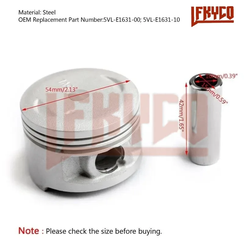 Engine Parts 54mm For Yamaha TTR XTZ 125 YBR125 YB125Z XTZ125