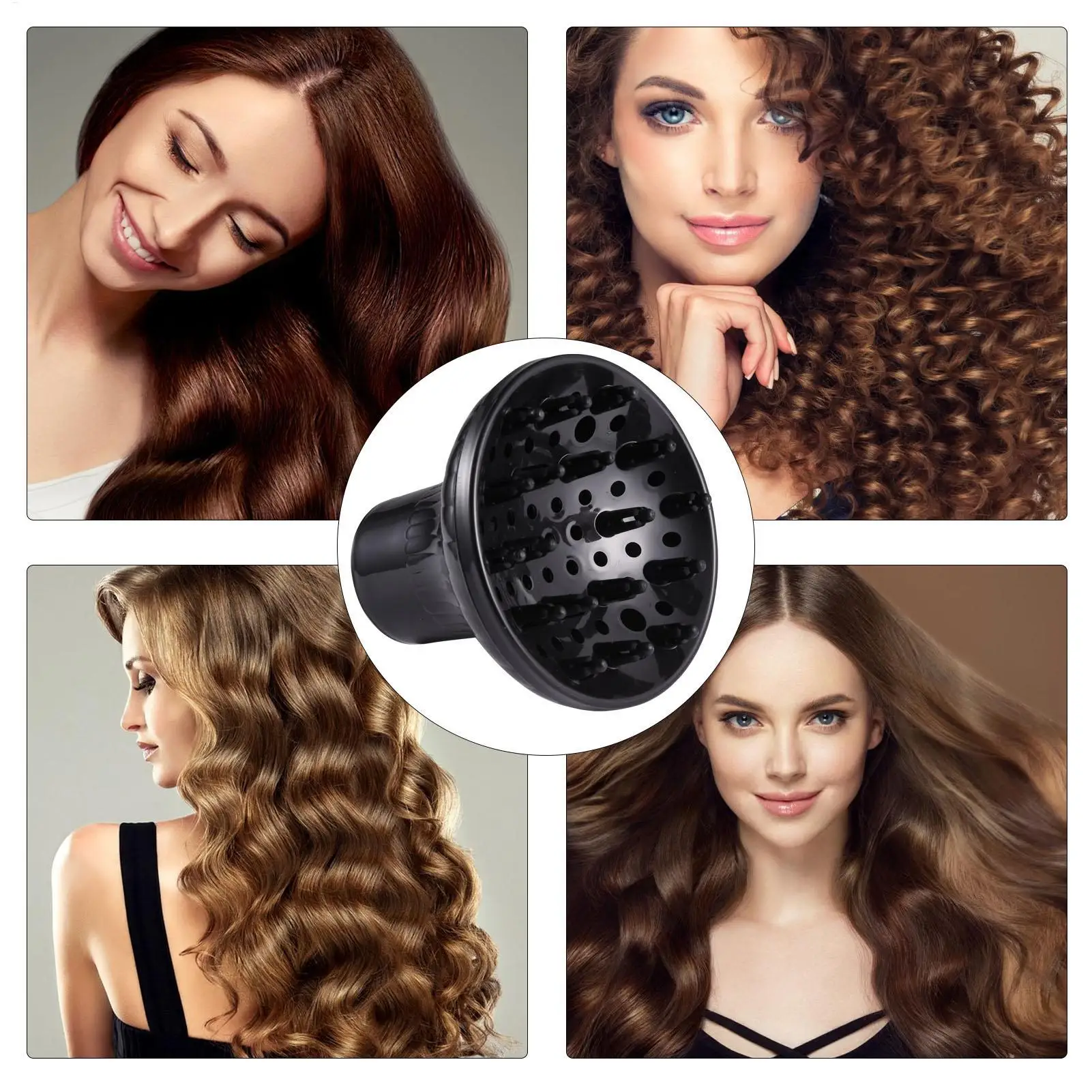 Hot Universal Hair Dryer Diffuser Women Long Curly Hair Dryer Attachment 3.5cm To 5cm For Wavy Hair Straight Hair Styling Tools