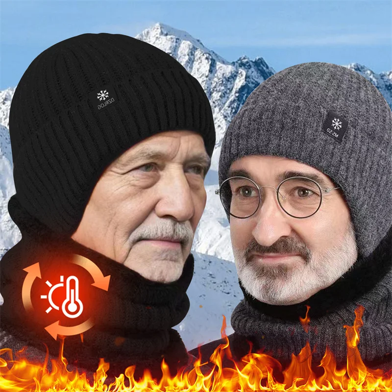NEW Winter Outdoor Fleece Hat Men Women Motorcycles Warmth Ear Protection Thick Knitted Cycling Cap Windproof Head Wear
