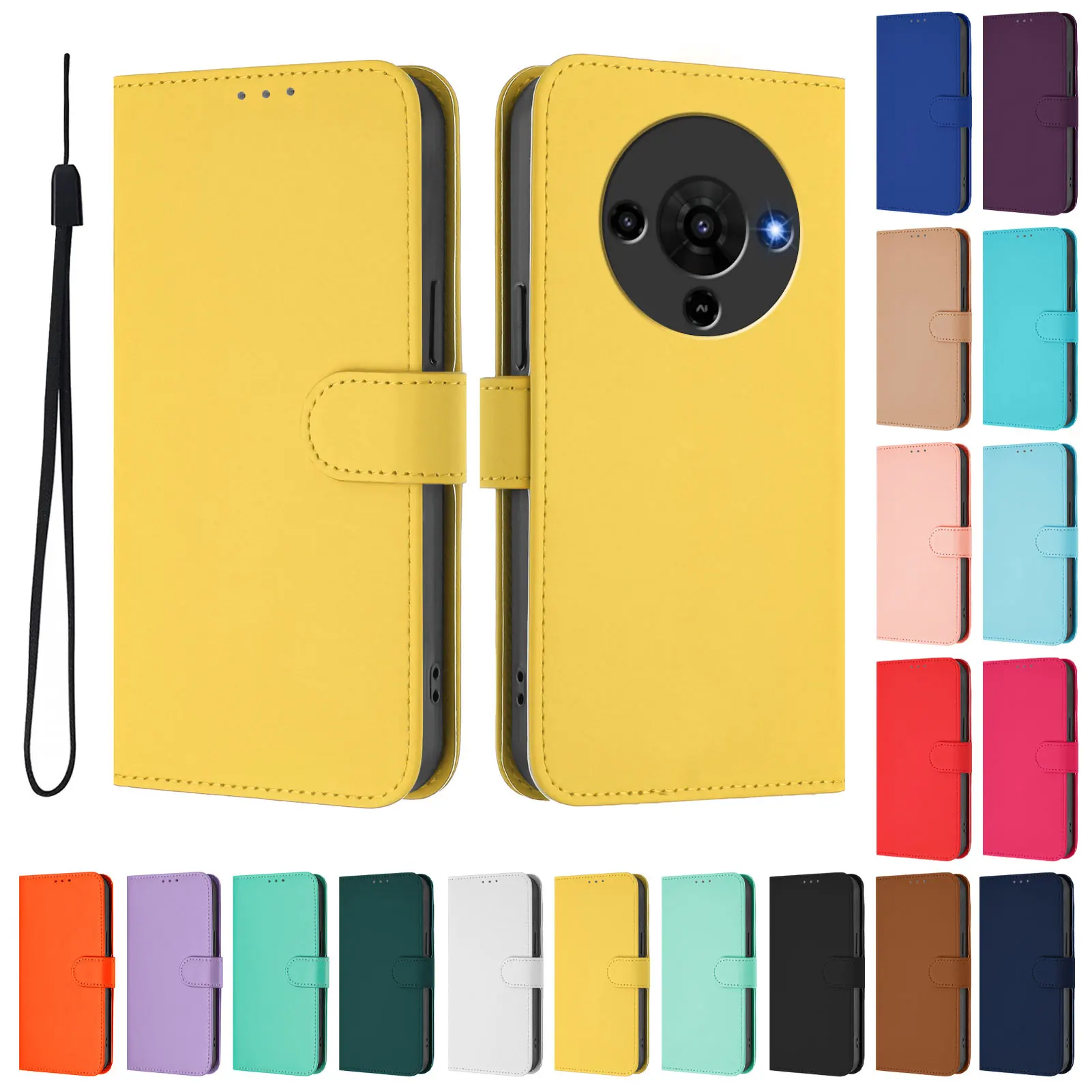 Luxury Flip PU Leather Wallet Magnetic Adsorption Phone Case in Elegant Design