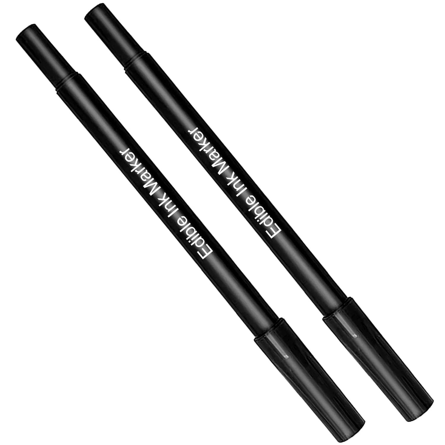 Markers for Cookie Decorating 2pcs Black Double Sided Extra Fine Tip Edible Pens Food Grade Food Coloring Marker Pens for Baking cake decorating tools