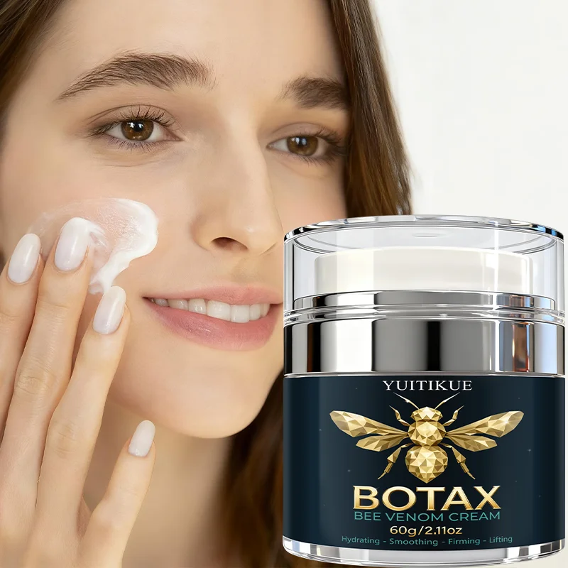 Bee Venom Cream - a moisturizing formula containing collagen, hyaluronic acid, and retinol, improves the appearance of dryness a