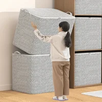 Stereoscopic Storage Boxes Household Storage Boxes With Windows Organizing Boxes Fabric Foldable Large Capacity Closet Storage 1