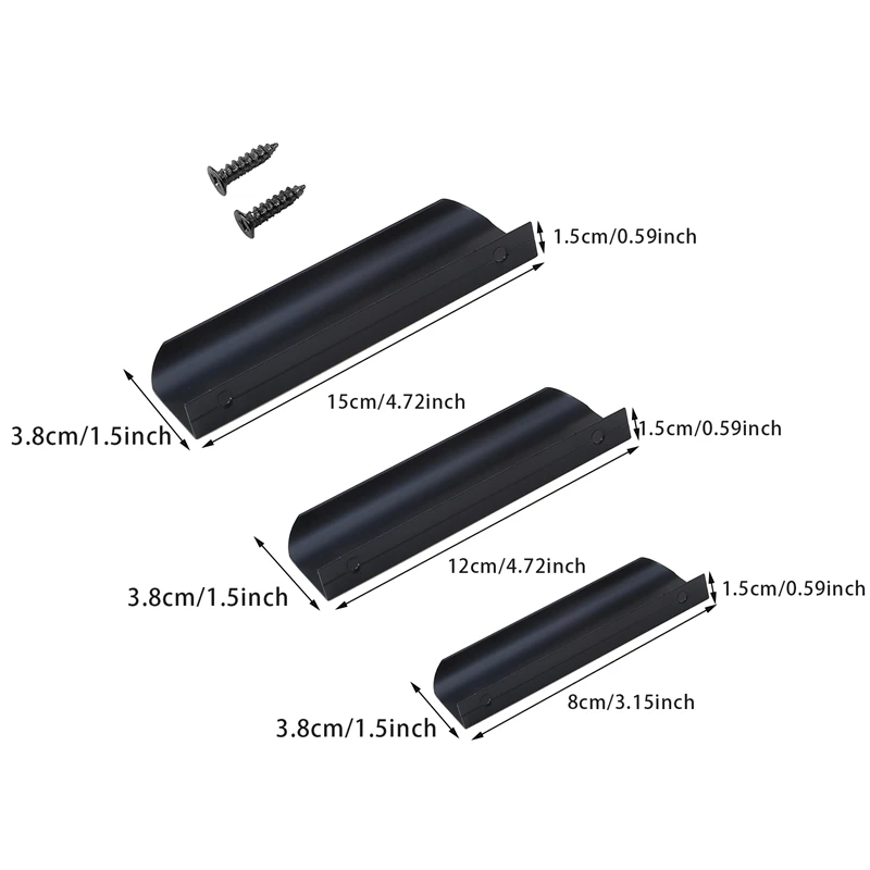 Description Picture 3 of itemFashion White Long Cabinet Invisible Handles Aluminum Alloy 80-150mm Hidden Cabinet Pulls Drawer Knobs Cupboard Door Hardware