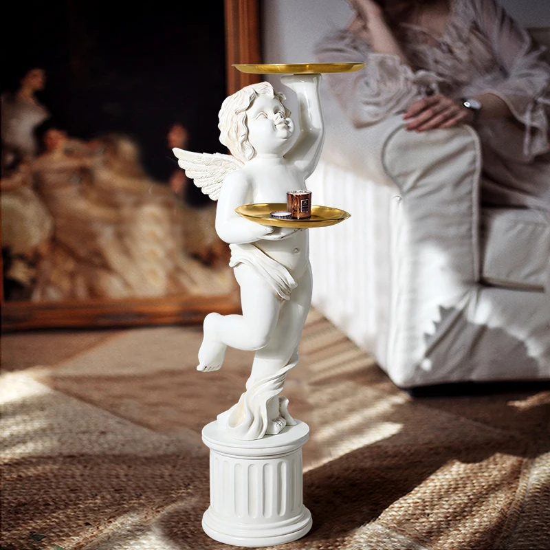 

Resin Art Cupid Home Decor Living Room Bedroom Statues Et Sculptures Nordic Style Keys Jewelry Decorative Trays Statue