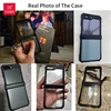 Xundd For Samsung Galaxy Z Flip 5 Z Flip 6 5G Case Airbag Shockproof Shell PC+TPU+Glass Back Clear Cover For Flip5 z플립 5 케이스 6