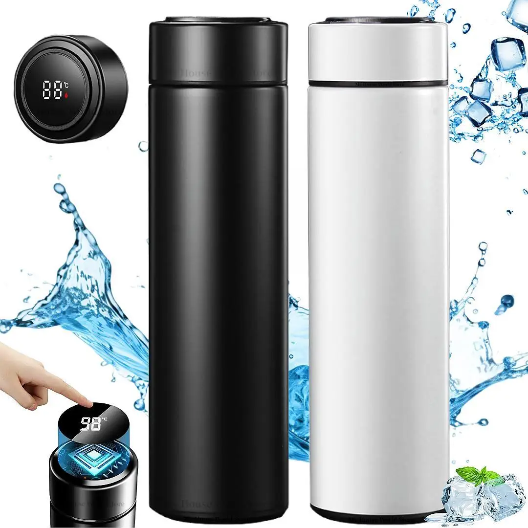 

500ML Smart Thermos Water Bottle Stainless Steel Leakproof Temperature Display Vacuum Flasks Cup Coffee Cup Thermos Cup Gifts