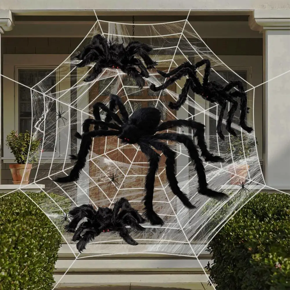

Большой паук 75/150 см, украшение на Хэллоуин, дом с привидениями, паук, украшение, жуткий сад, паук, Декор, реквизит на Хэллоуин, Декор