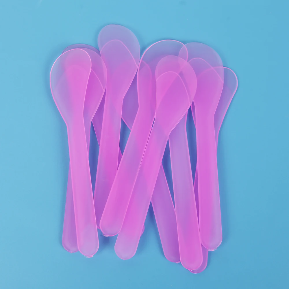 10PCS Makeup Cosmetic Spatulas Spoon Plastic Face Mask Mixing Spoon
