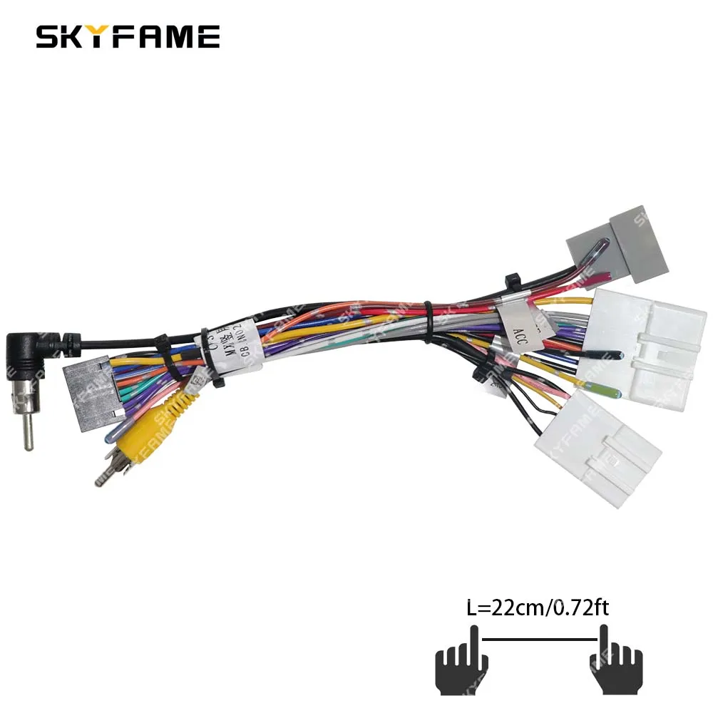 Car 16pin Wiring Harness Adapter Decode Android Radio Power Cabler for Nissan X-Trail X Trail 2 T31 MX6 Qashqai Cefiro