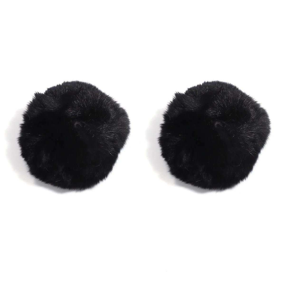 2 stücke 6 cm Flauschigen Weichen Bommel Bunte Pelz Pom Poms Ball Charms Für DIY Handgemachte Kleidung Nähen Hut Schlüsselbund ohrringe Zubehör – Detail 11