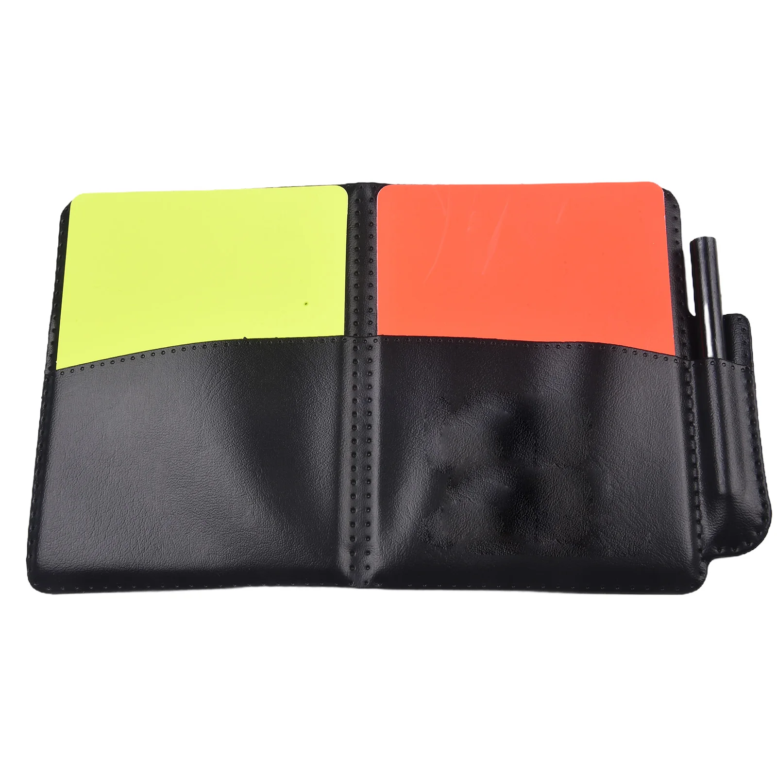 Description Picture 2 of itemRed Yellow Card Set Soccer Referee Flag For Football Matches 11*8cm Size 20g Weight Lightweight Handle PVC Material