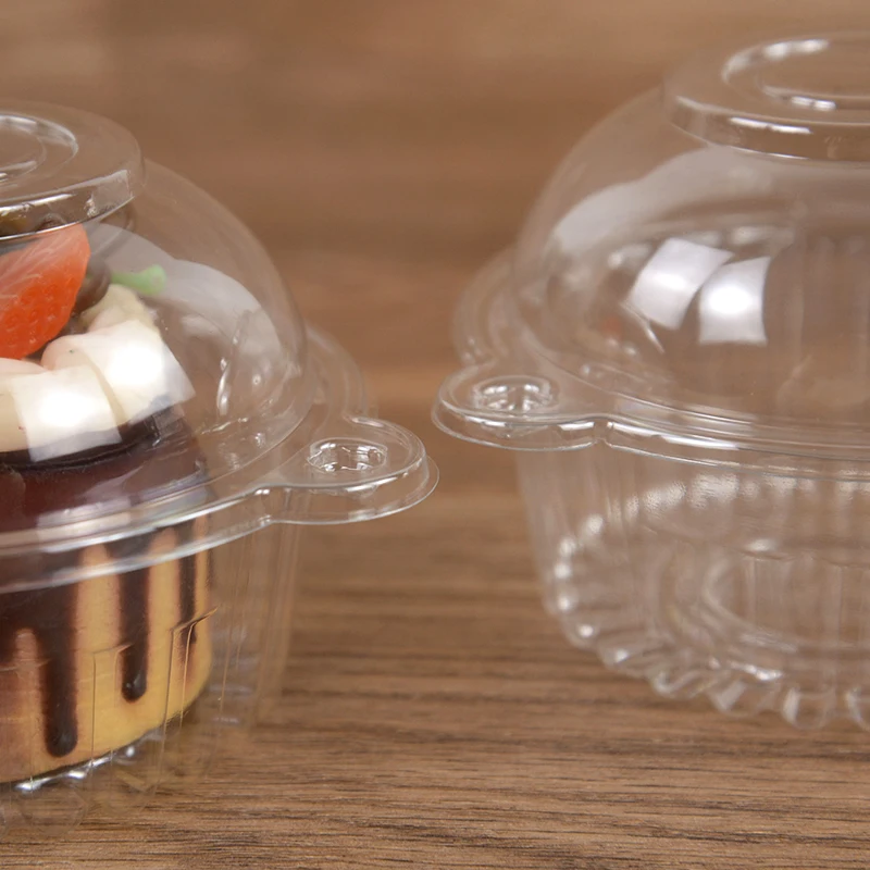10/50Pcs Clear Cupcake Packaging Boxes, Dessert Donut Muffin Cake Container Holders wit... - SKU CCPB1543 - UGI Packaging