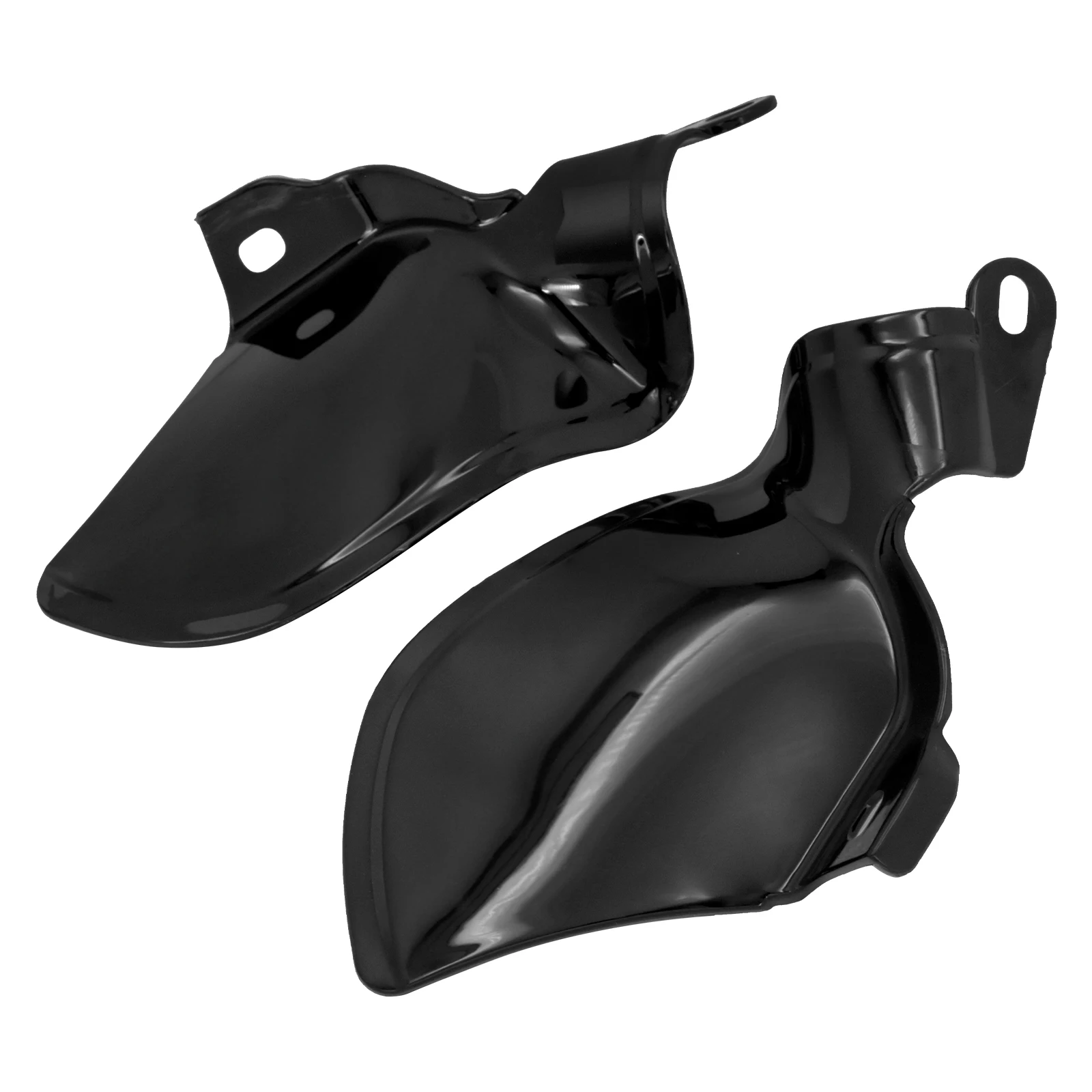 サドルシールド　エア　ヒート　デフレクター　ファットボーイ　ソフテイル　ハーレー オートバイ用反射サドルシールド,光沢のある黒,ハーレー