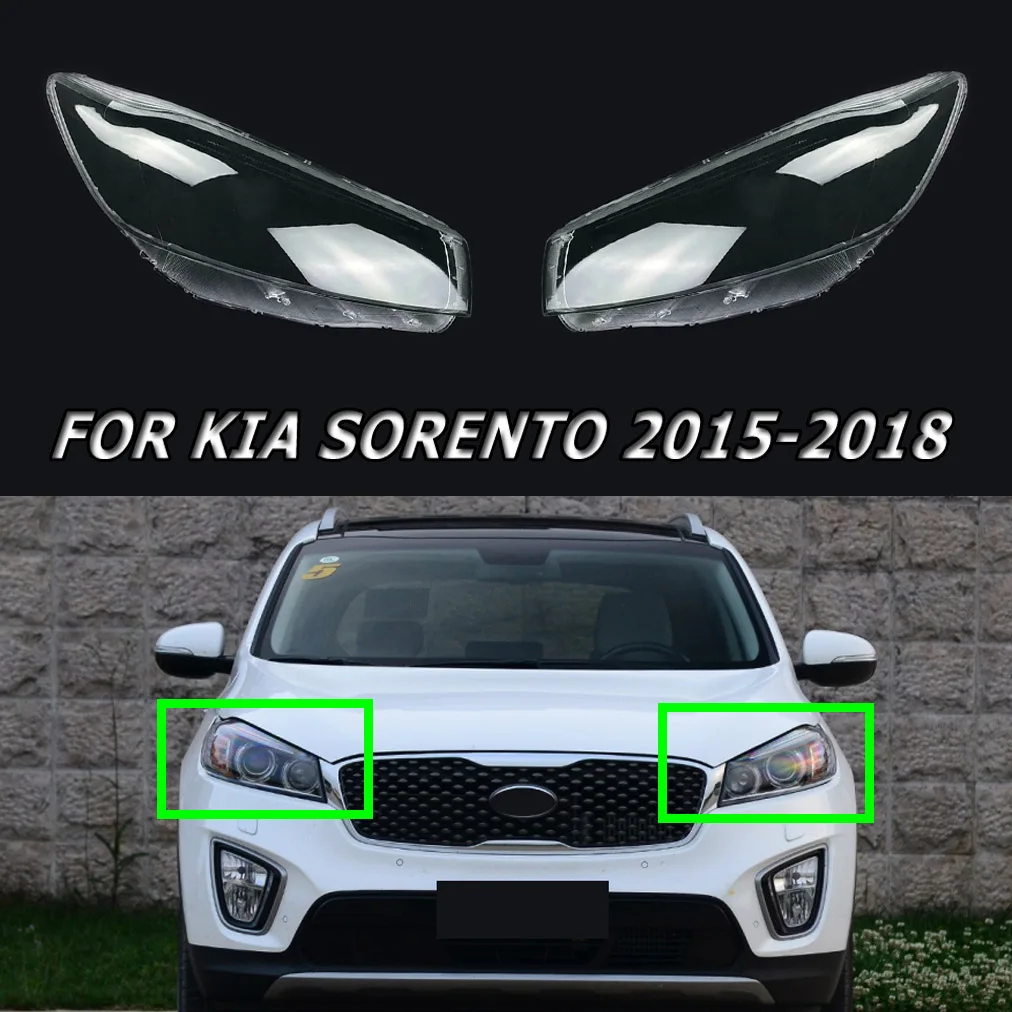 

Fit For Kia Sorento 2015-2018 Headlight Lens Cover Transparent