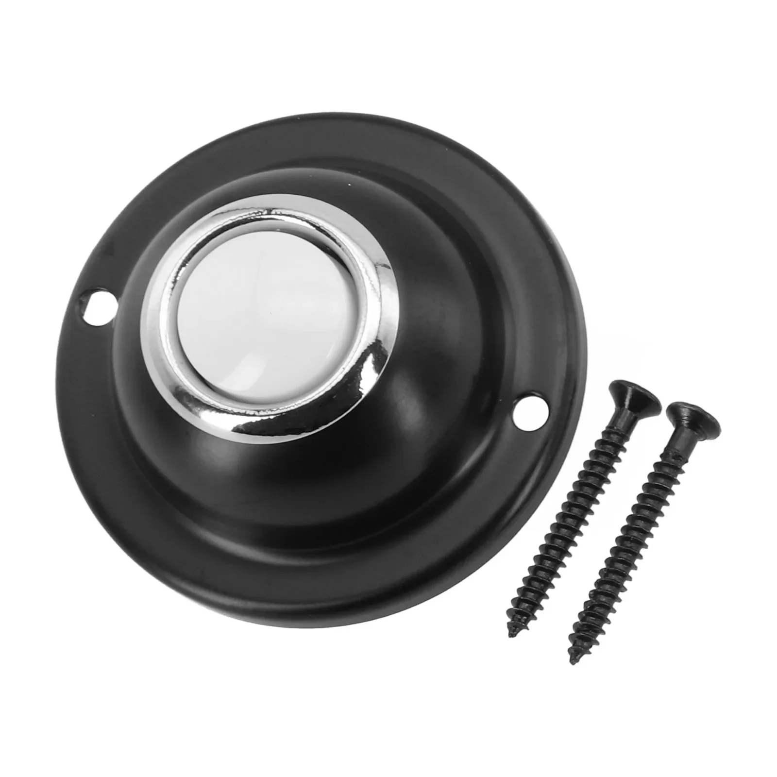 1pcs Round Metal Doorbell Push Button Black Wired Lighted Up LED Home Front Door 1.5 Inches Two Holes Doorbells