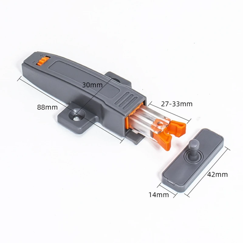 Self-Closing Push To Open Cabinet Hardware Push To Open Door Latch Duty Latches For Door Release 6 Pack