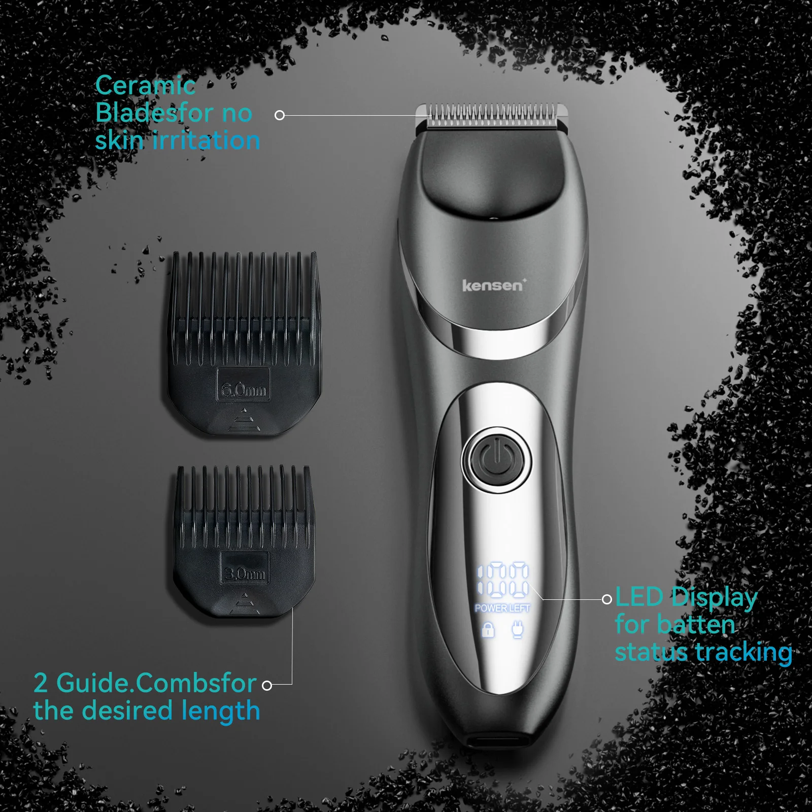 KENSEN S5 Groin Body Hair Trimmer Balls Shaver for Men Women Body Grooming Clipper Hair Removal Ceramic Trimmer Bikini Epilator 6