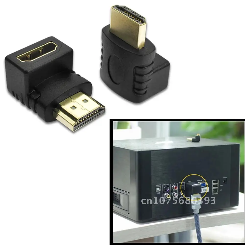 

HDMI-compatible 90 Degree Right-angle Adapter HDMI-compatible 270 Degree Converter Male to Female Extender Elbow ConnectorRight