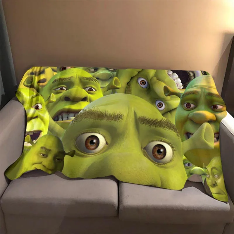 

Anime blanket Come To My Swamp - Shrek Flannel Blanket Super Soft Fleece Throw Blankets for Bedroom Couch Sofa Gift Decoration
