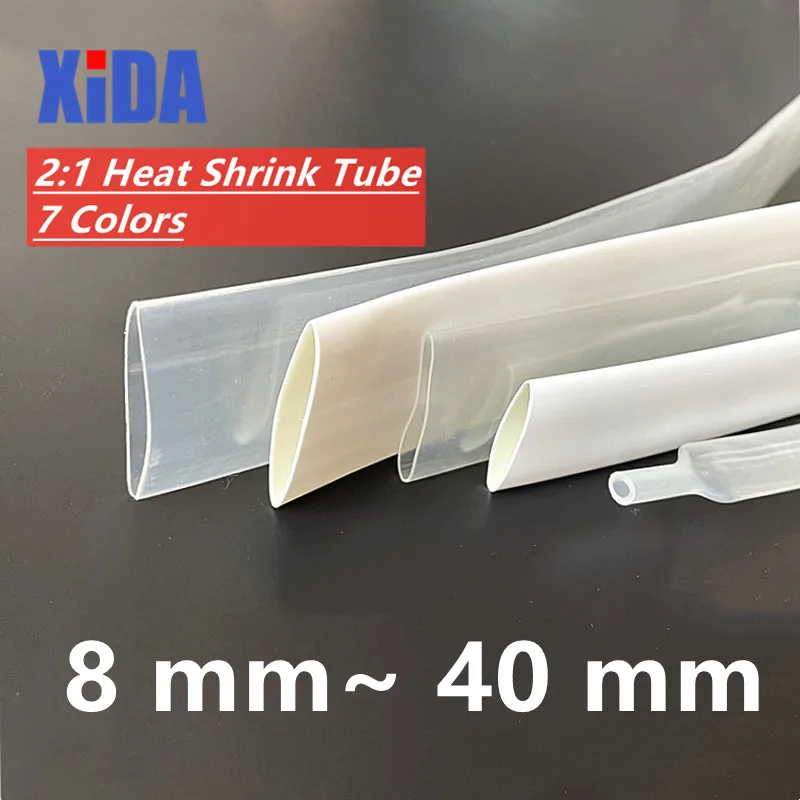 1Meter yellow Heatshrink 35mm Diameter Heat Shrink Tube Sleeving Wrap Wire Cable 
