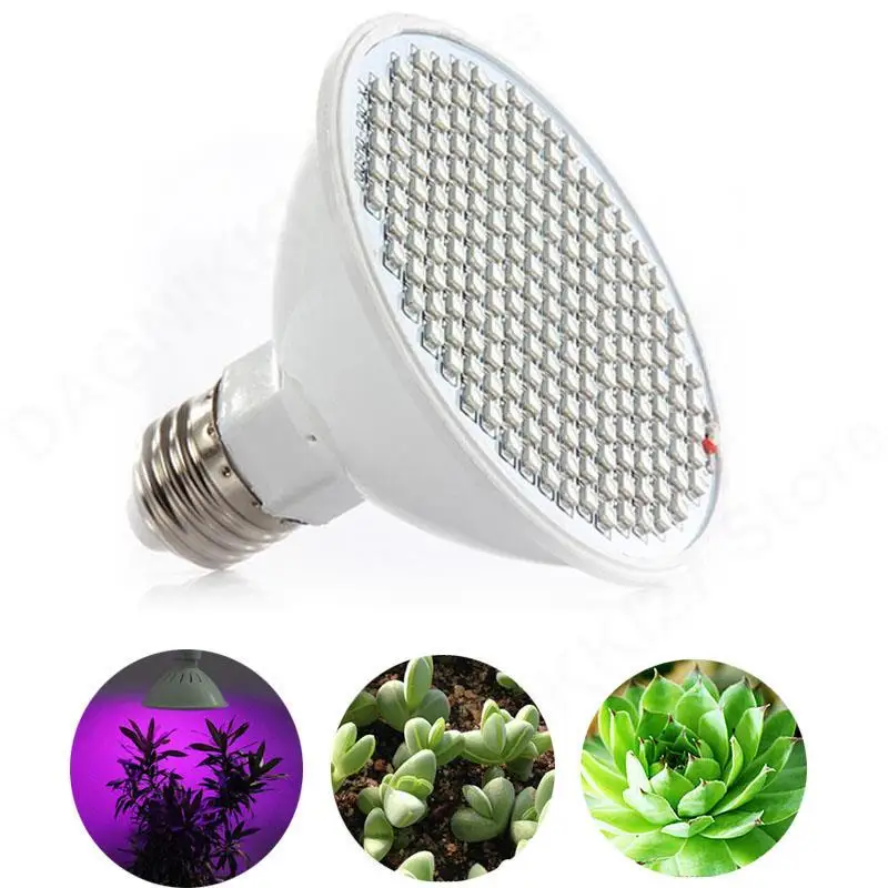 

Full Spectrum LED Grow Light Hydroponics Lighting 12W E27 LED 166 Leds Red and 34 Leds Blue greenhouse Plant lamps 110V/220V V27