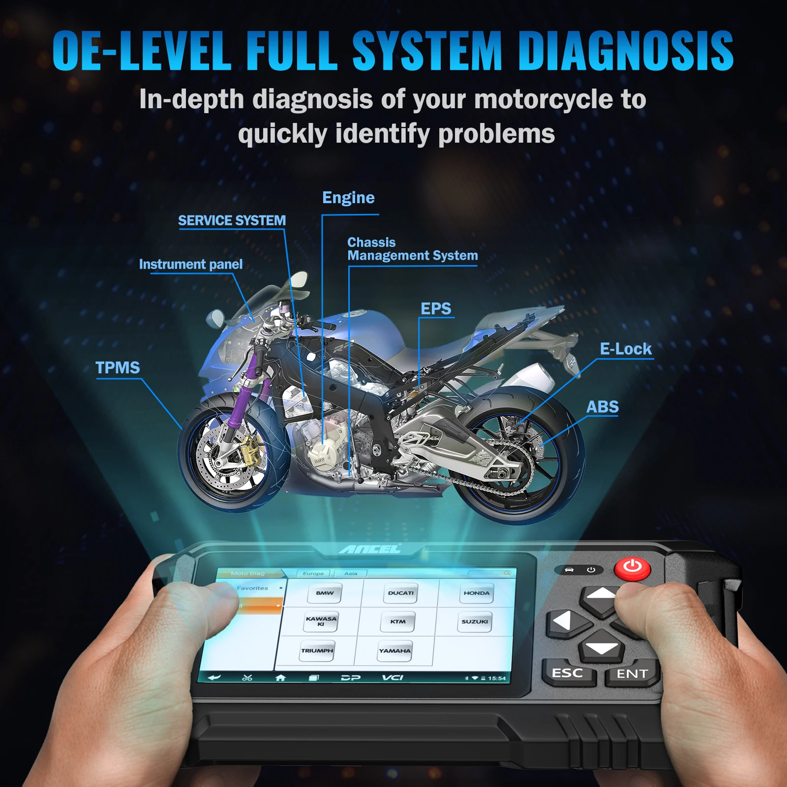 Kit diagnostic spécial motos Euro 5