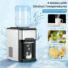 Water Cooler Dispenser with Ice Maker, 3 in 1 Top-Loading Hot & Cold Water Dispenser 5 Gallon, 48 LBS Daily-Ice, Portable Ice Cu 2