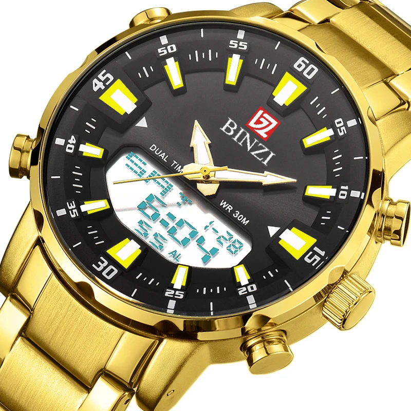 Men Sports Watch For Men Digital Wrist Watches Quartz Dual Display LED Display Luminous Male Clock Top Brand Luxury Chronograph