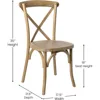 Bardstown Bistro Style Wooden Dining Chair - Medium Natural White Grain - High X-Back 2