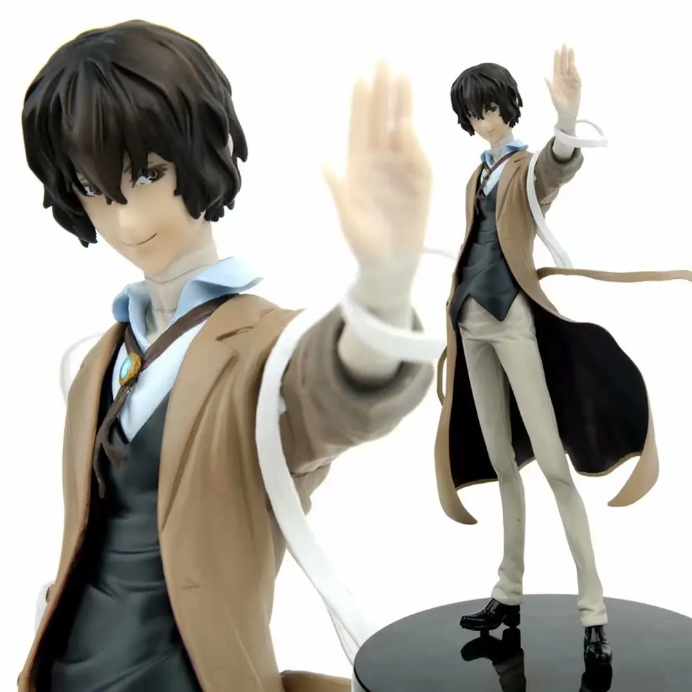 

26cm Anime Bungou Stray Dogs Dazai Osamu Nendoron OrangeRouge Action Figure PVC Collection Model Dolls Toys For Gifts