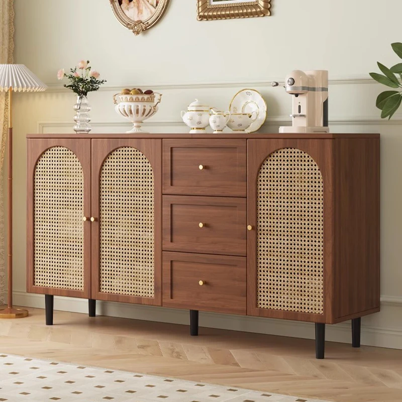 Sideboard Kitchen Buffet Luxury Side Table Coffee Bar Wooden Cabinet Display Shelf Modern Wooden Cuisine Mobile Cucina Furniture