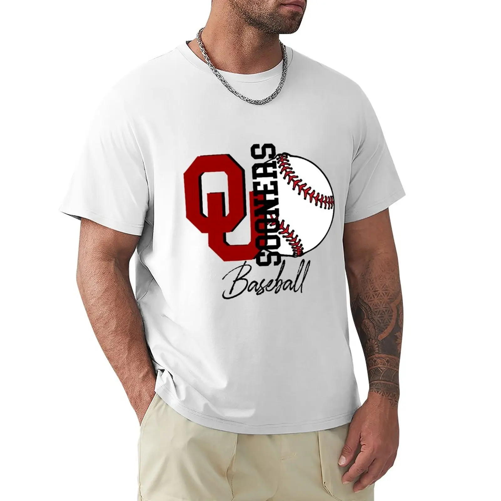 

OU baseball T-Shirt quick drying hippie clothes mens cotton t shirts