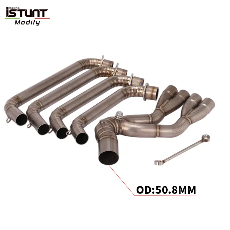 For Honda CB650F CB650R CBR650 CBR650F 2014-2022 Motorcycle Exhaust System Front Mid Link Pipe Escape Moto Carbon Fiber Muffler - Image 2