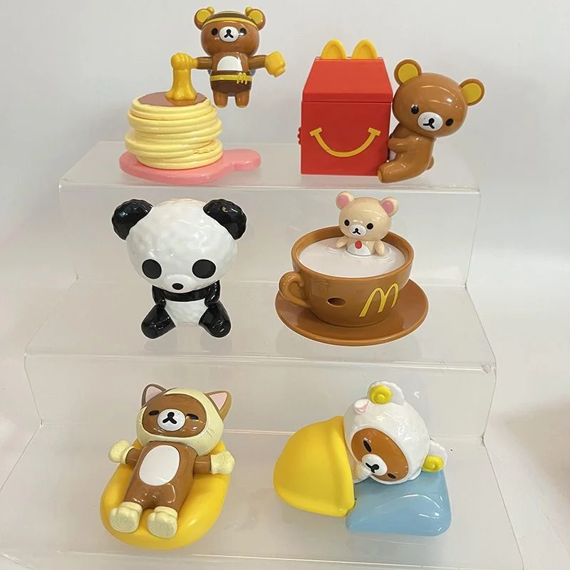 

Cartoon Rilakkuma Anime Action Figure 8CM Kawaii Cute Model Toy For Kid Home Decorat Ornament Cute Toy Gift
