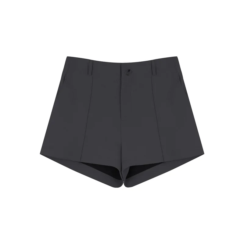 [Grey Shorts] Ge Ming A-line Shorts Women's 2024 Spring New Korean casual suit pants