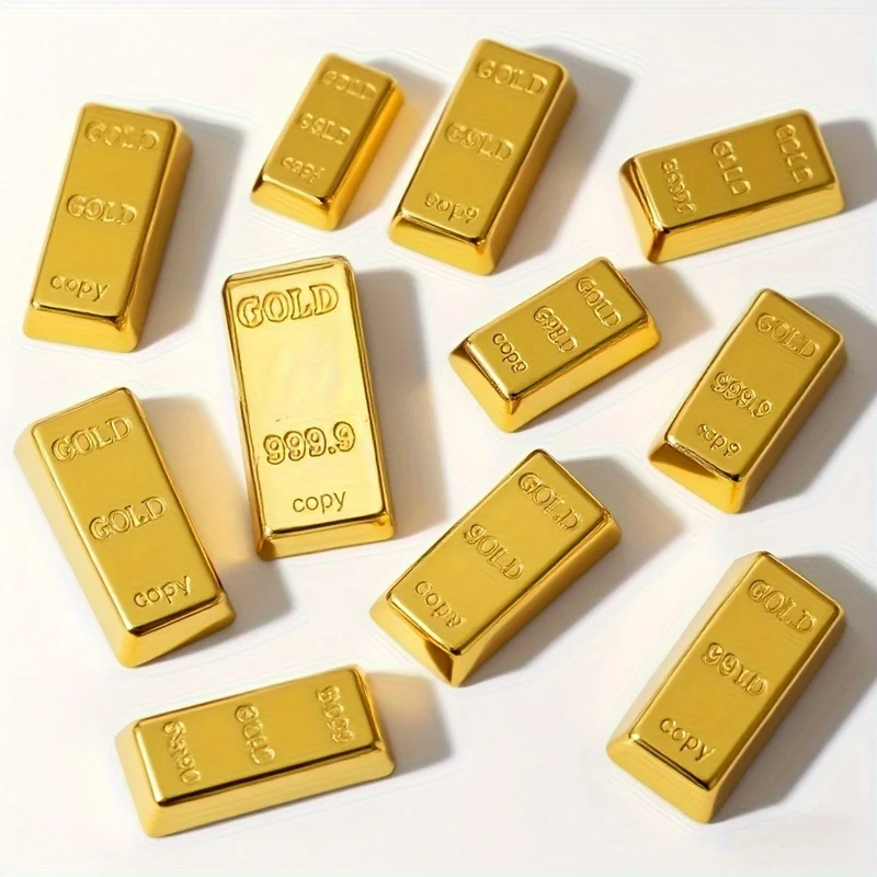 Simulated Mini Gold Bar, Zinc Alloy, Home and Desktop